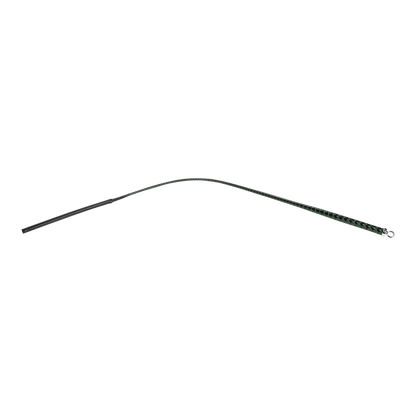 RISE - BDSM Zweep - Feather Slim Single Tail - Zwart/Groen-Rimbastore.com