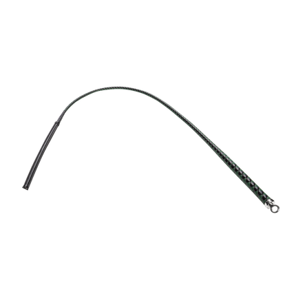 RISE - BDSM Zweep - Feather Slim Single Tail - Zwart/Groen-Rimbastore.com