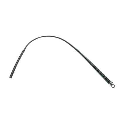 RISE - BDSM Zweep - Feather Slim Single Tail - Zwart/Groen-Rimbastore.com