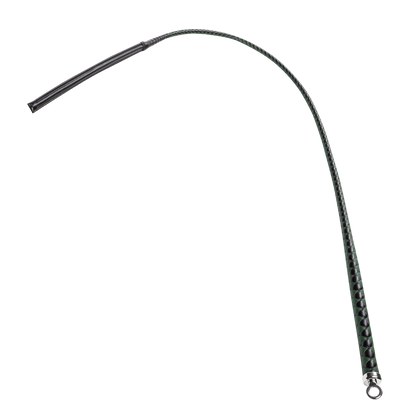 RISE - BDSM Zweep - Feather Slim Single Tail - Zwart/Groen-Rimbastore.com