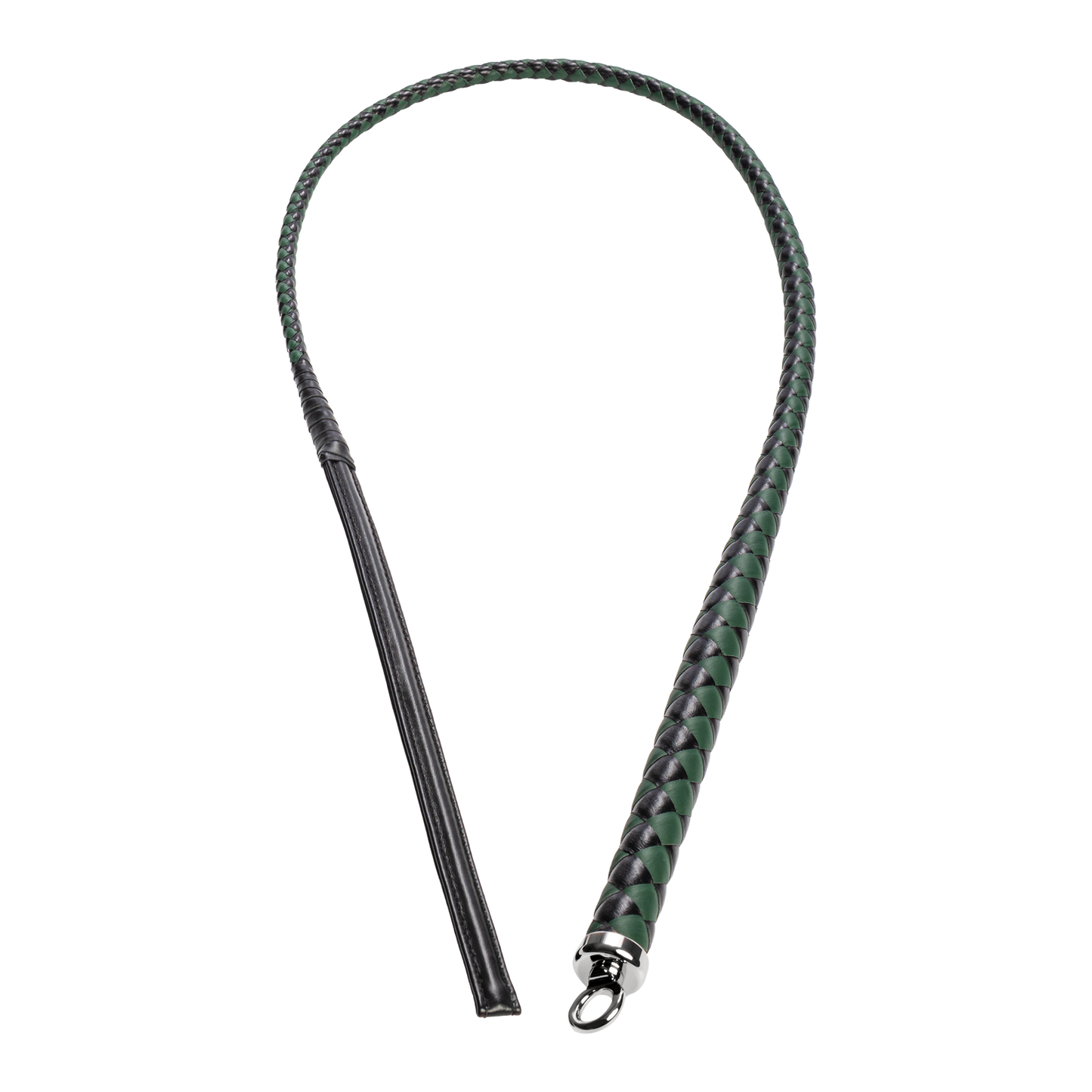 RISE - BDSM Zweep - Feather Slim Single Tail - Zwart/Groen-Rimbastore.com