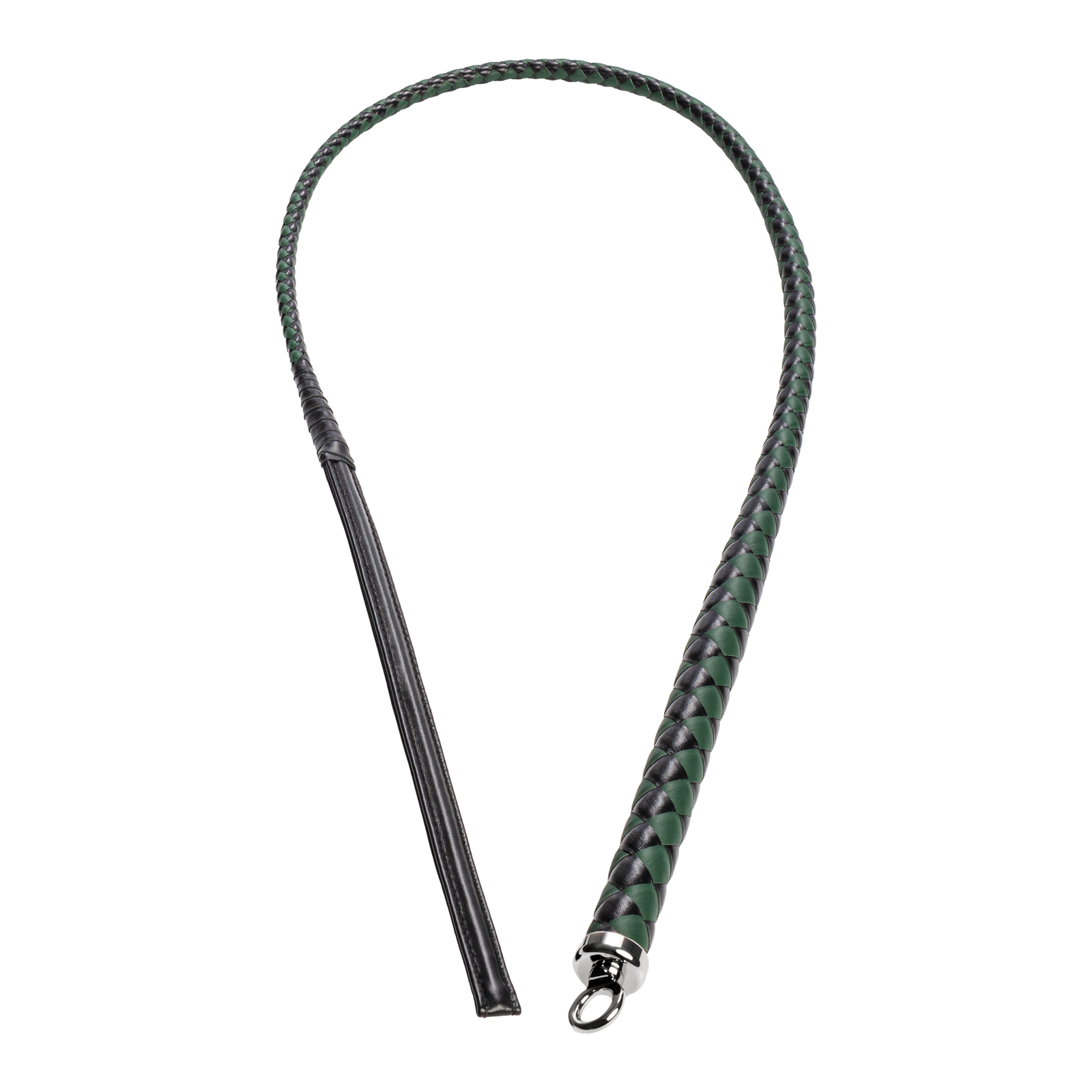 RISE - BDSM Zweep - Feather Slim Single Tail - Zwart/Groen-Rimbastore.com