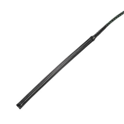 RISE - BDSM Zweep - Feather Slim Single Tail - Zwart/Groen-Rimbastore.com
