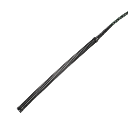 RISE - BDSM Zweep - Feather Slim Single Tail - Zwart/Groen-Rimbastore.com