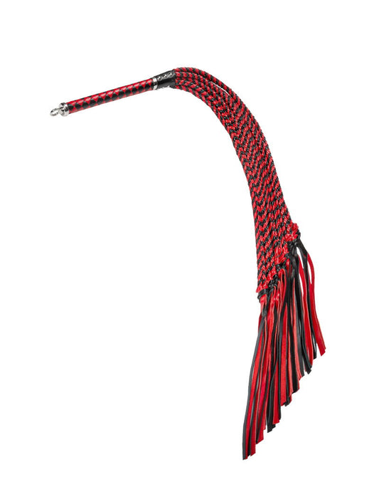 RISE - Cat O' Nine BDSM Zweep - Heavy - Zwart/Rood-Rimbastore.com