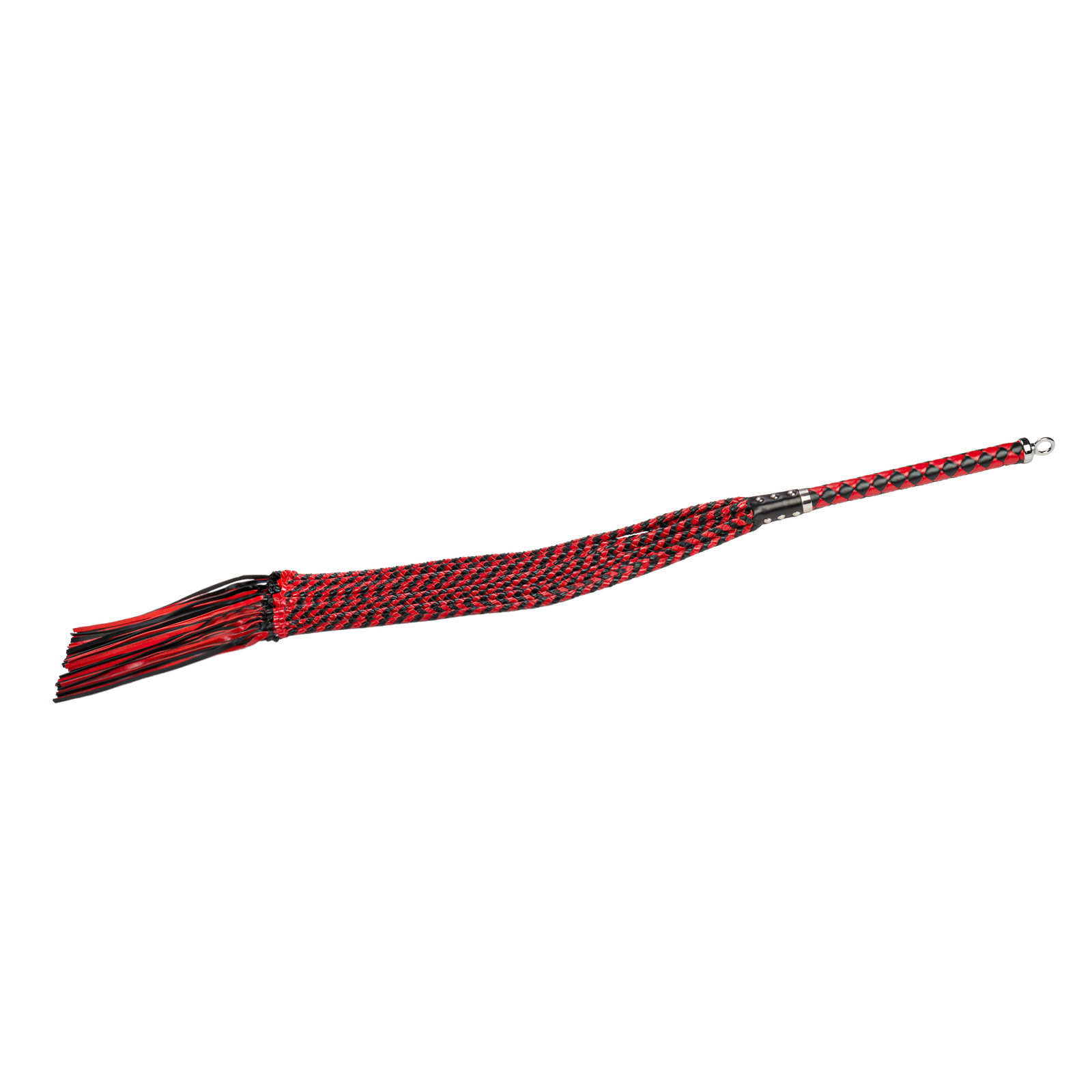 RISE - Cat O' Nine BDSM Zweep - Heavy - Zwart/Rood-Rimbastore.com