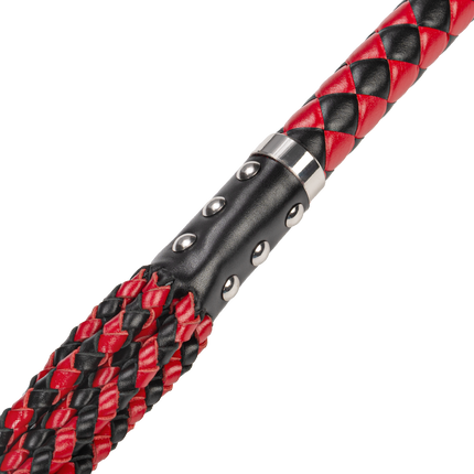 RISE - Cat O' Nine BDSM Zweep - Heavy - Zwart/Rood-Rimbastore.com