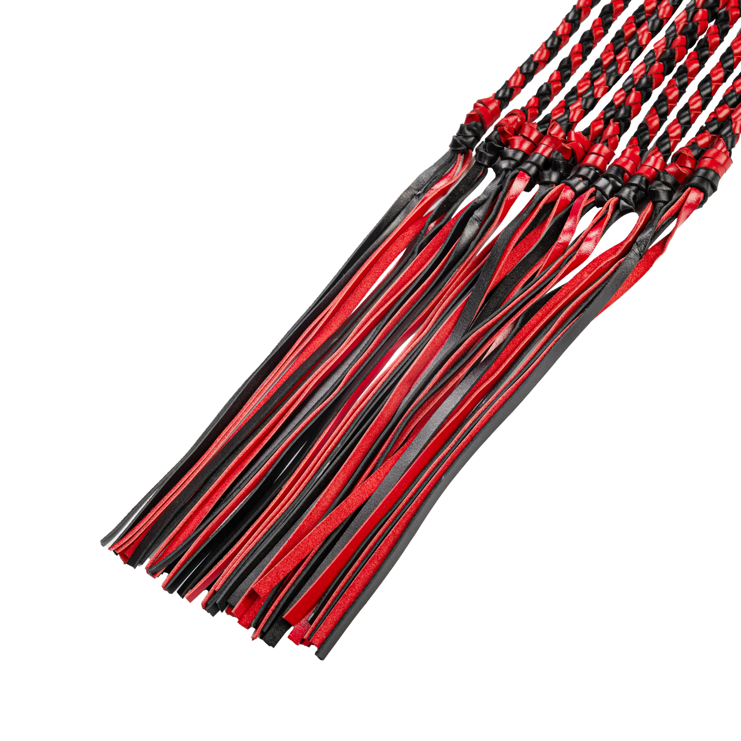 RISE - Cat O' Nine BDSM Zweep - Heavy - Zwart/Rood-Rimbastore.com