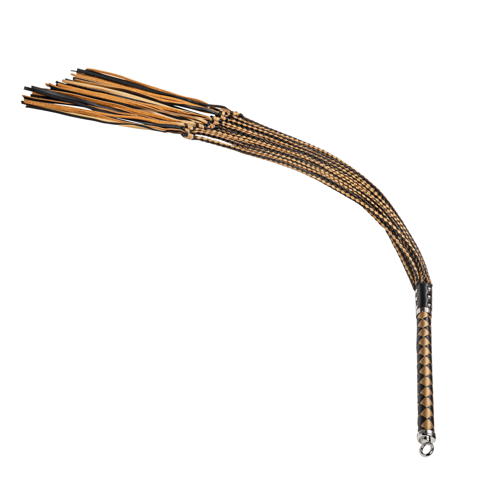 RISE - Cat O' Nine BDSM Zweep - Regular - Zwart/Goud-Rimbastore.com