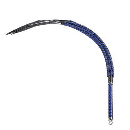 RISE - Cat O' Nine BDSM Zweep - Extra Heavy - Zwart/Blauw-Rimbastore.com