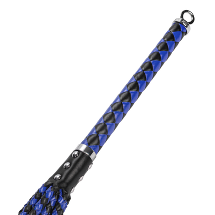RISE - Cat O' Nine BDSM Zweep - Extra Heavy - Zwart/Blauw-Rimbastore.com