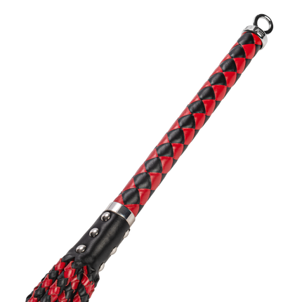 RISE - Cat O' Nine BDSM Zweep - Extra Heavy - Zwart/Rood-Rimbastore.com