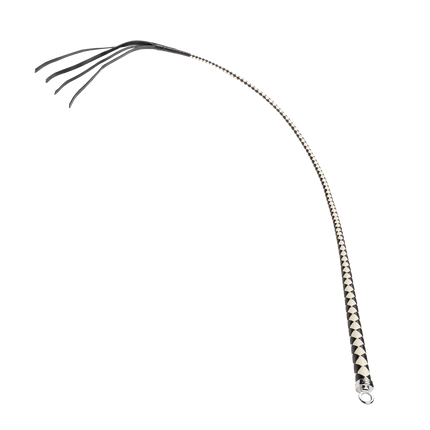 RISE - Japanse Bull Whip - 120 cm - Zwart/Wit-Erotiekvoordeel.nl