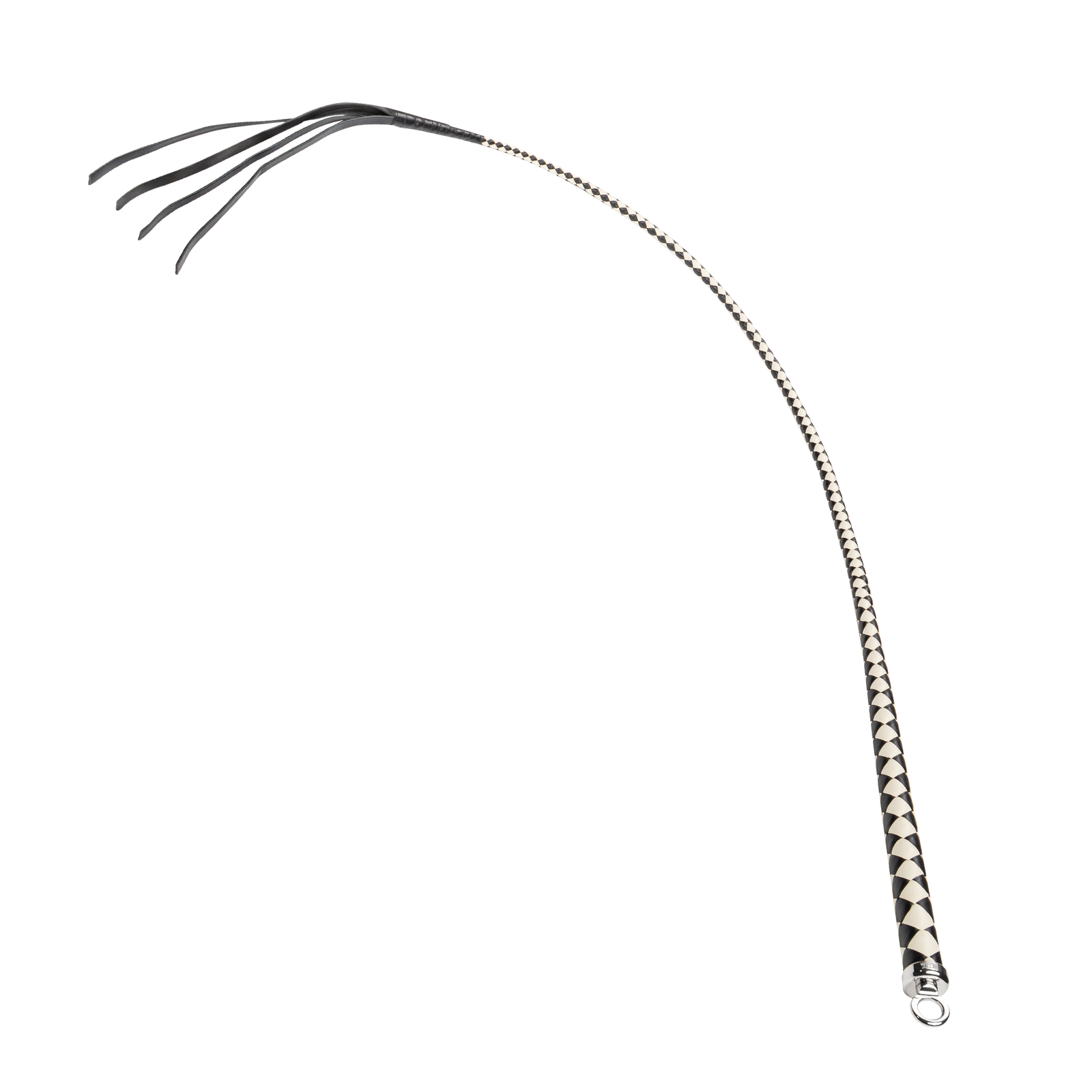 RISE - Japanse Bull Whip - 120 cm - Zwart/Wit-Erotiekvoordeel.nl
