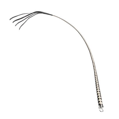 RISE - Japanse Bull Whip - 120 cm - Zwart/Wit-Erotiekvoordeel.nl