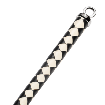 RISE - Japanse Bull Whip - 120 cm - Zwart/Wit-Erotiekvoordeel.nl