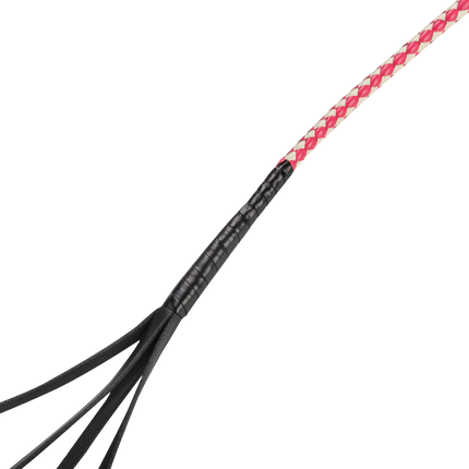 RISE - Japanse Bull Whip - 120 cm - Roze/Wit-Erotiekvoordeel.nl