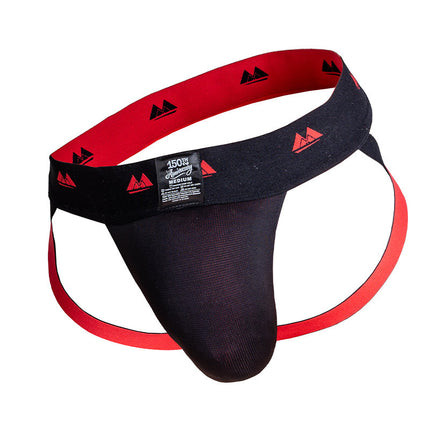 MM Original - REV2 - Reversible Jockstrap - Herenslip - Tailleband 5 cm - Zwart/Rood-Erotiekvoordeel.nl
