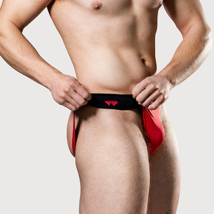 MM Original - REV2 - Reversible Jockstrap - Herenslip - Tailleband 5 cm - Zwart/Rood-Erotiekvoordeel.nl