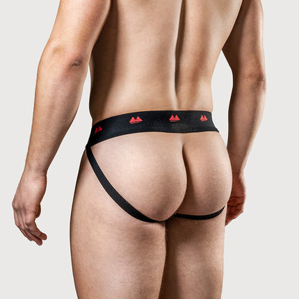 MM Original - REV2 - Reversible Jockstrap - Herenslip - Tailleband 5 cm - Zwart/Rood-Erotiekvoordeel.nl