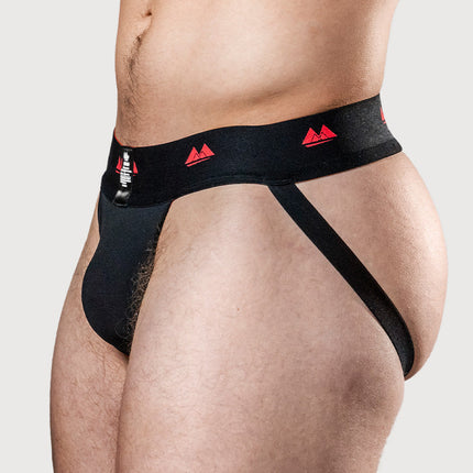 MM Original - REV2 - Reversible Jockstrap - Herenslip - Tailleband 5 cm - Zwart/Rood-Erotiekvoordeel.nl