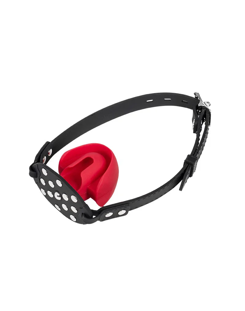 Rimba Mondknevel met Bit - Zwart/Rood-Erotiekvoordeel.nl