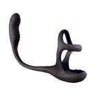 IY - Kamber - Plug anal ondulado y vibrador con anillo para el pene - Negro