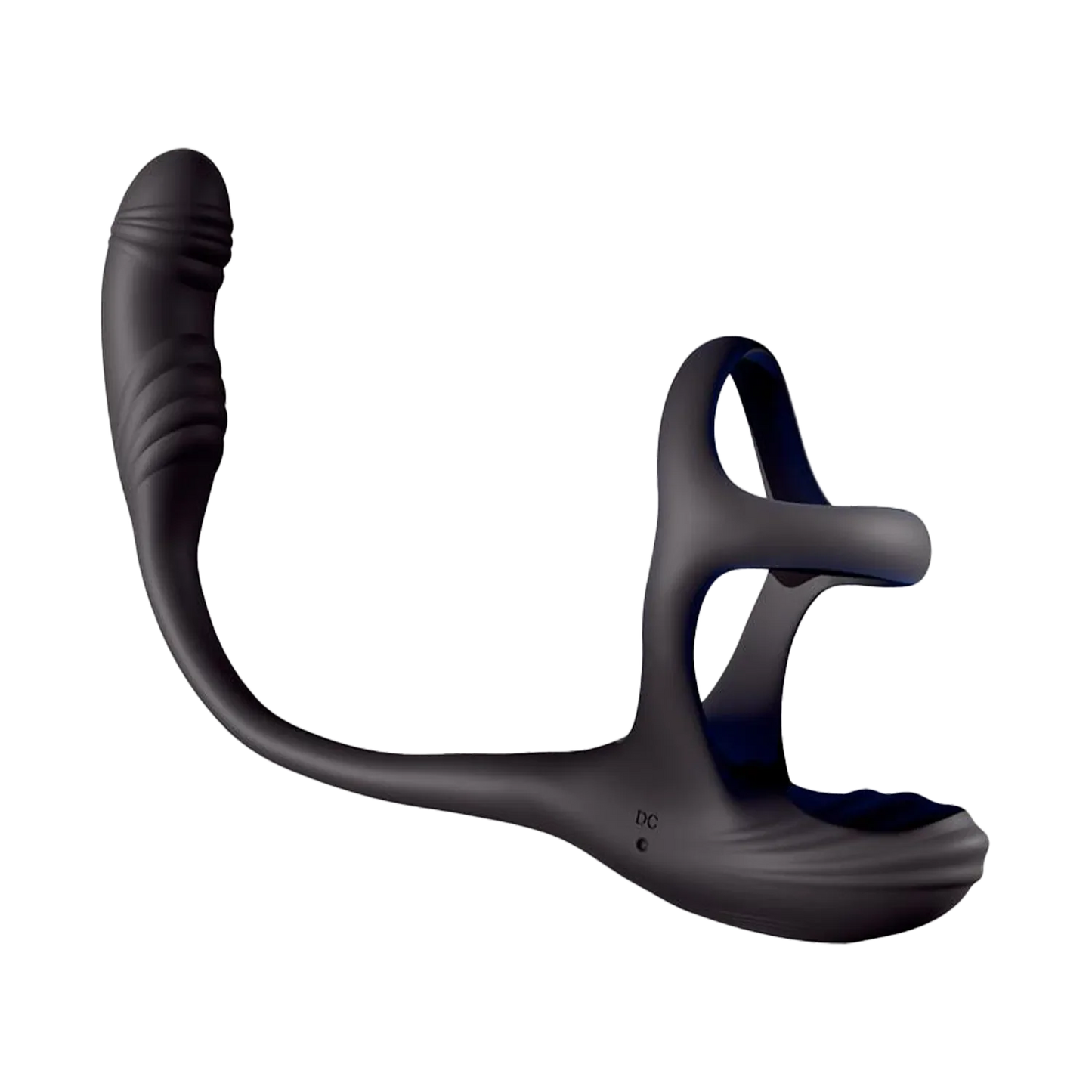 IY - Kamber - Wavy and Vibrating Anal Plug with Cock Ring - Black
