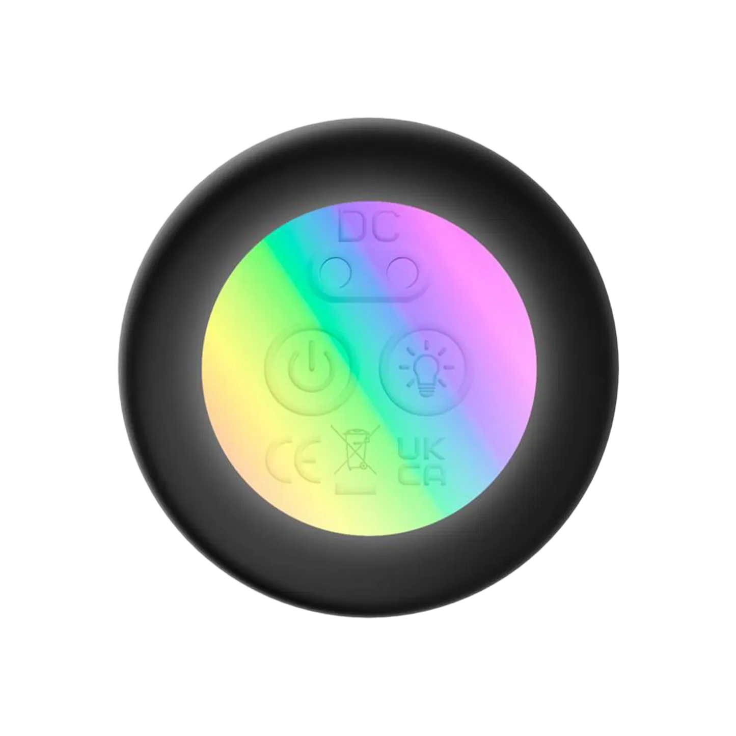IY - Krax - Butt Plug with Vibration and Thrusting Motion - With LED Light - Black