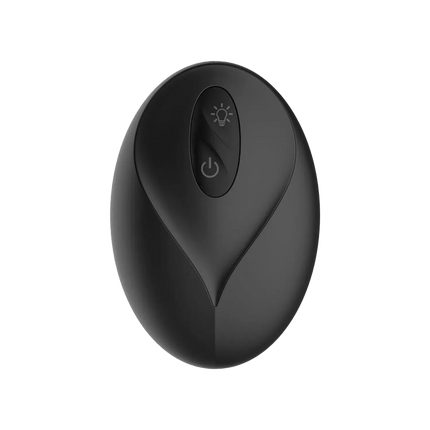 IY - Krax - Buttplug mit Vibration und Stoßbewegung - Mit LED-Licht - Schwarz