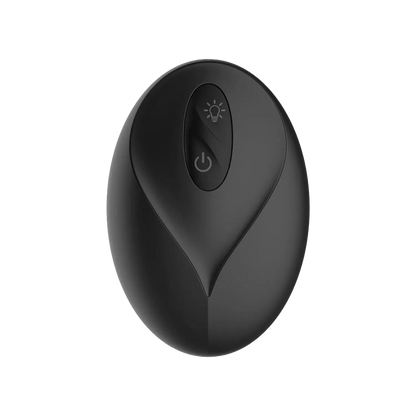 IY - Krax - Butt Plug with Vibration and Thrusting Motion - With LED Light - Black