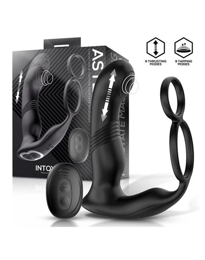IY - Astex - Masseur prostatique à pulsations et vibrations avec télécommande - Noir