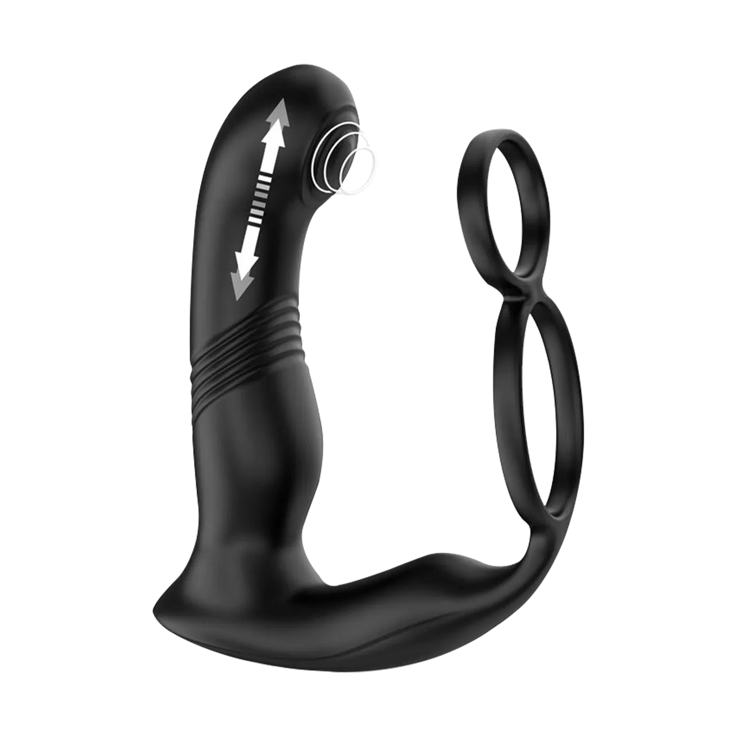 IY - Astex - Masseur prostatique à pulsations et vibrations avec télécommande - Noir