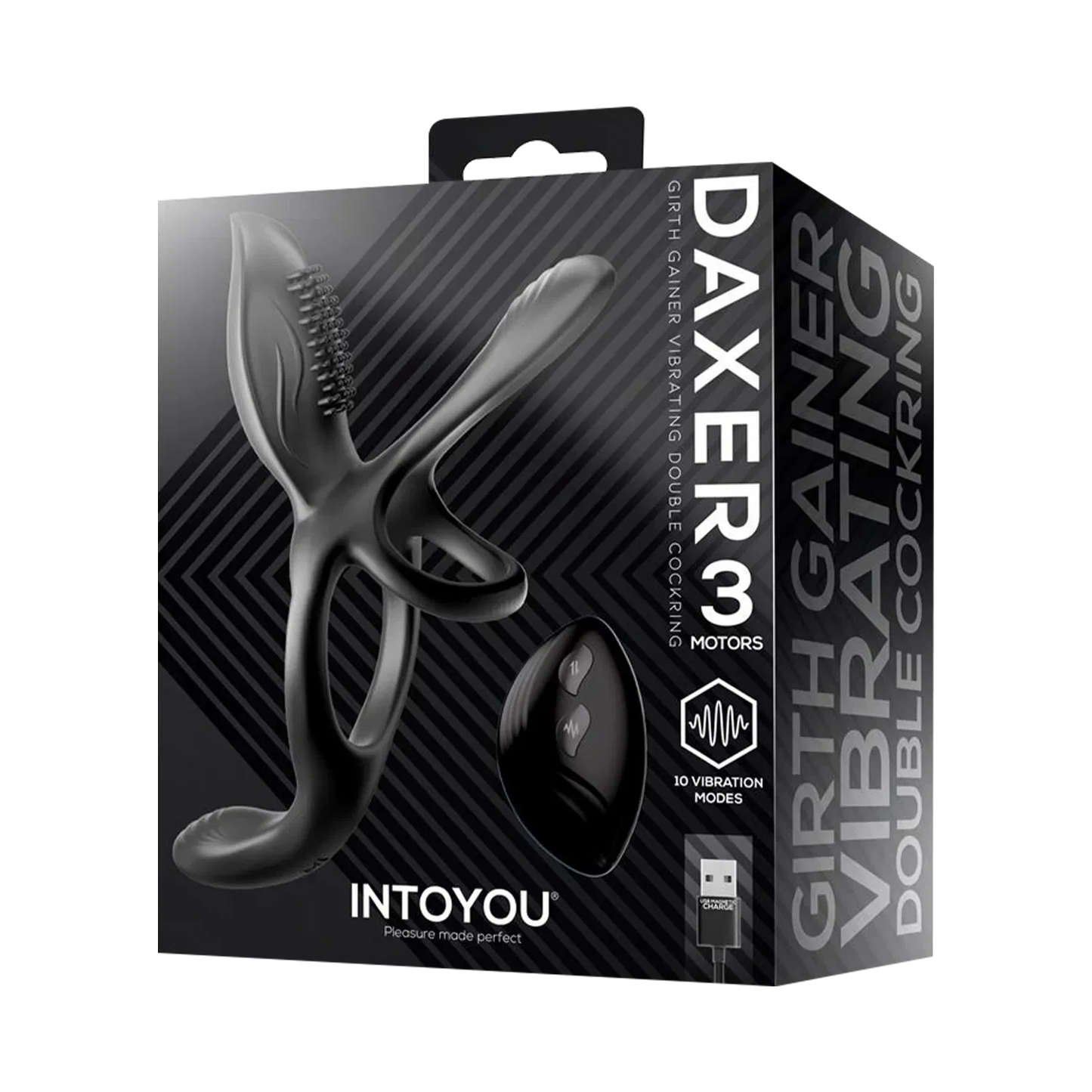 IY – Daxer – Vibrating Penis Extender with Remote Control – Black