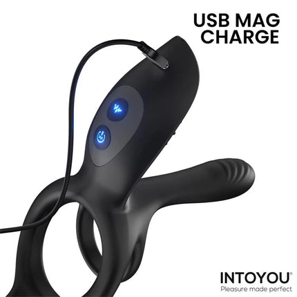 IY – Daxer – Vibrating Penis Extender with Remote Control – Black