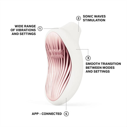 Lelo - Sona 3 - Luchtdruk Vibrator - Crème-Erotiekvoordeel.nl