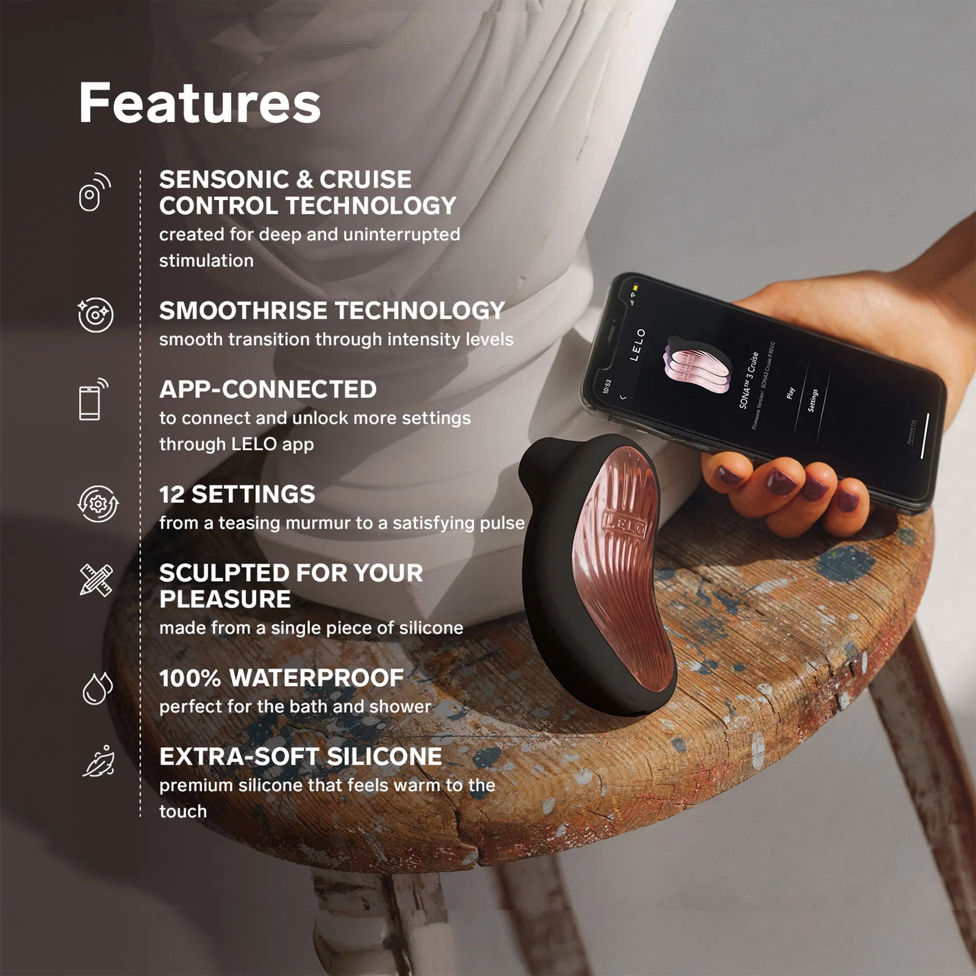 Lelo - Sona 3 Cruise - Luchtdruk Vibrator - Zwart-Erotiekvoordeel.nl