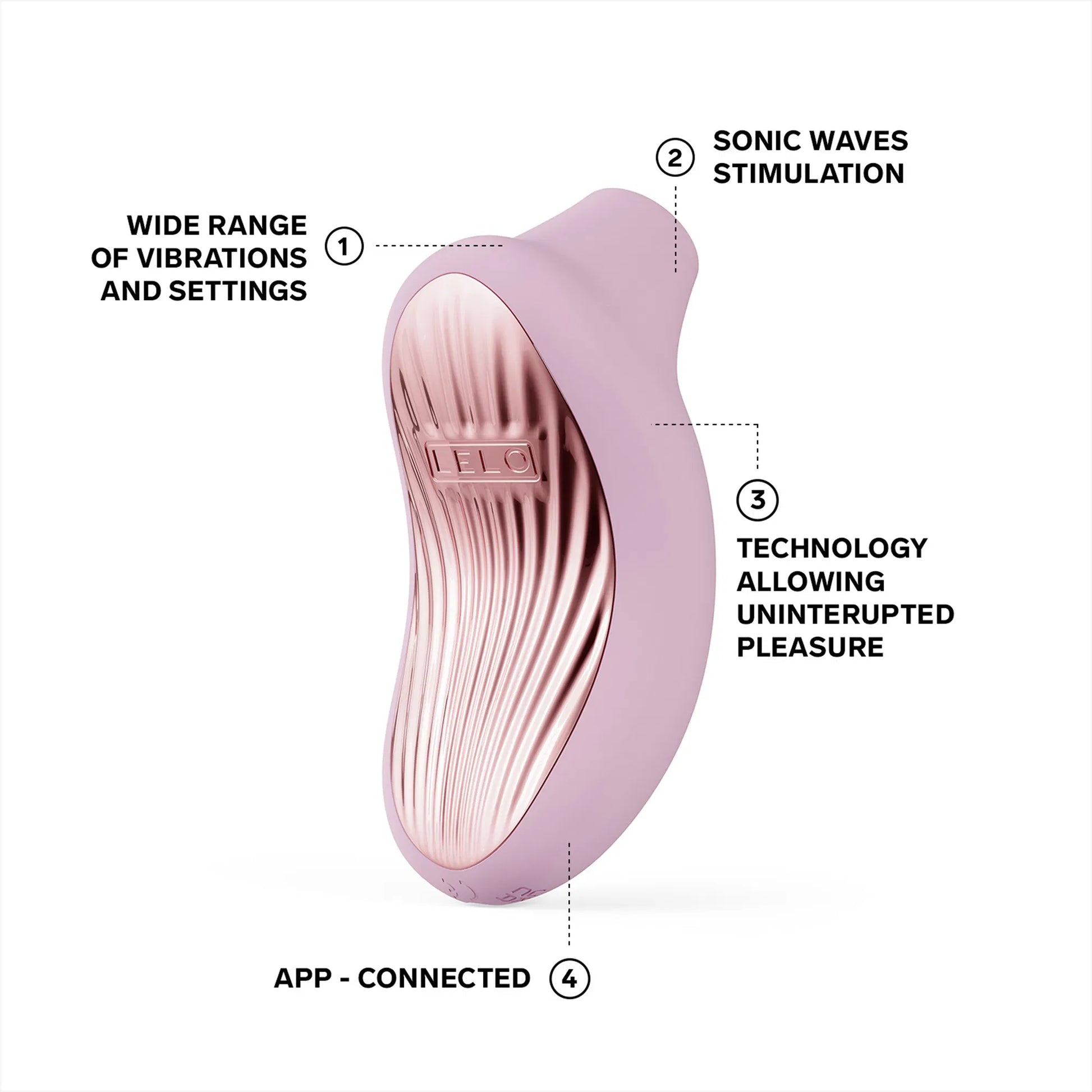 Lelo - Sona 3 Cruise - Luchtdruk Vibrator - Zachtroze-Erotiekvoordeel.nl
