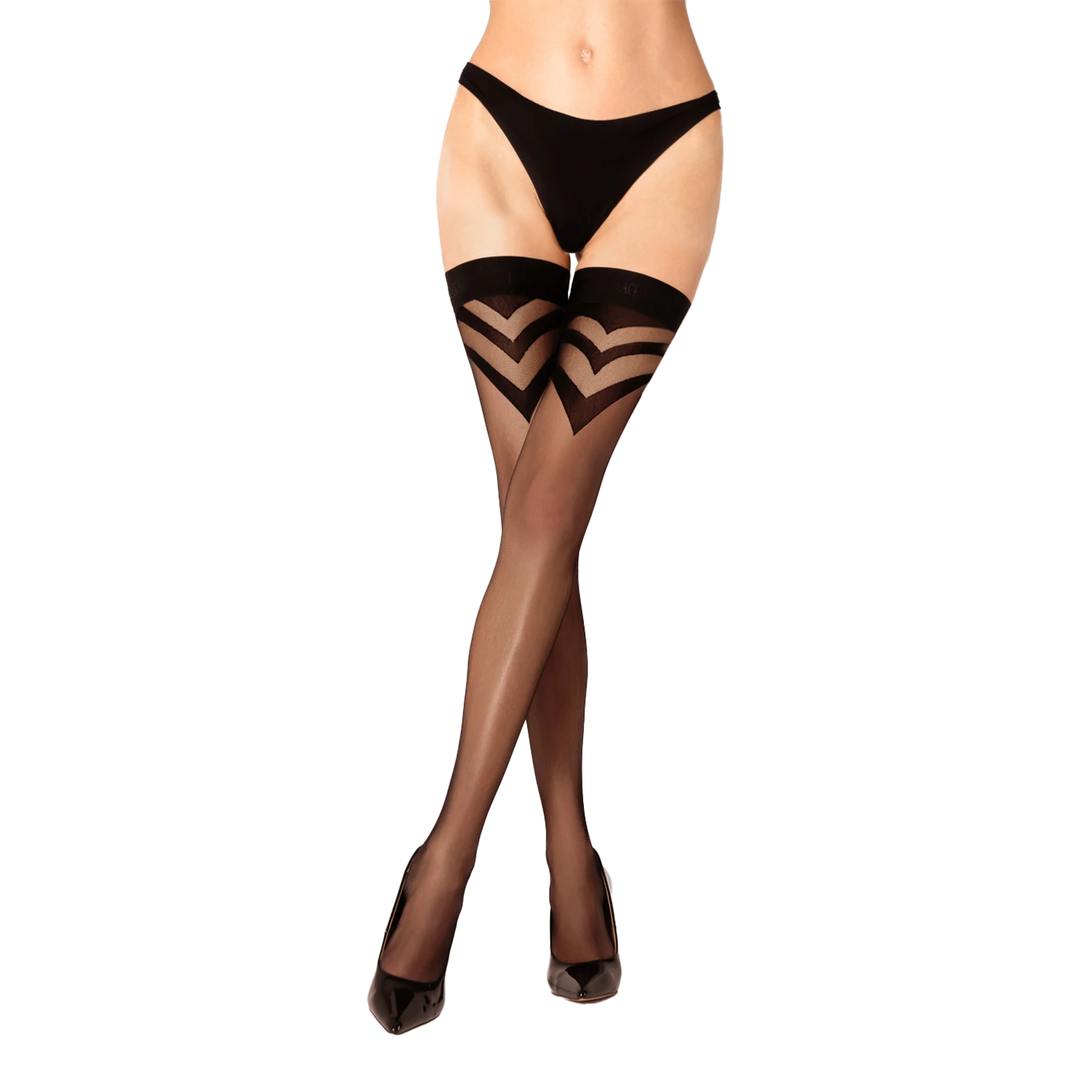 Ballerina - Hold Up Kousen - Angel - 20 denier - Zwart-Rimbastore.com