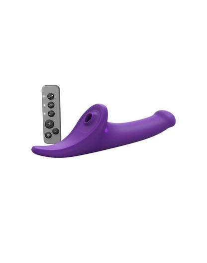 Strap-On-Me – Multi-Orgasmus-Dildo – Strapless-Strap-on mit Luftdruckstimulation – Lila