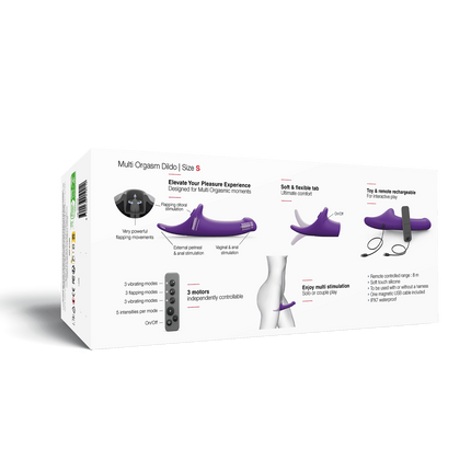 Strap-On-Me - Multi Orgasm Dildo - Strapless Strap-on met Luchtdruk Stimulatie - Paars