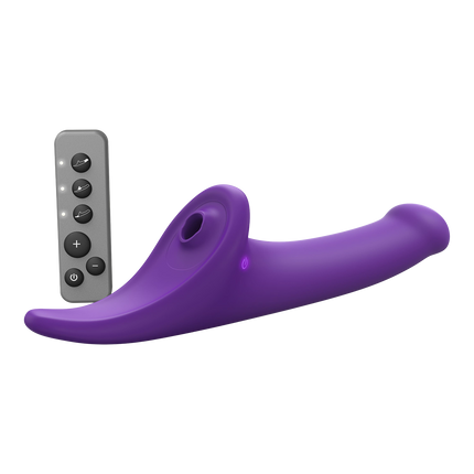 Strap-On-Me - Multi Orgasm Dildo - Strapless Strap-on met Luchtdruk Stimulatie - Paars