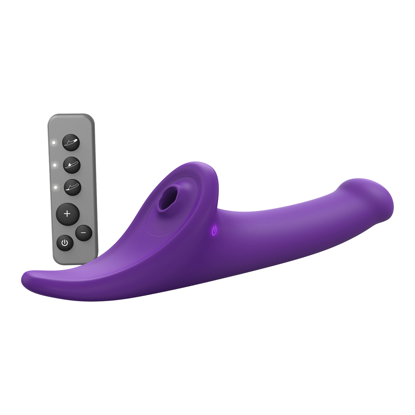 Strap-On-Me – Multi-Orgasmus-Dildo – Strapless-Strap-on mit Luftdruckstimulation – Lila