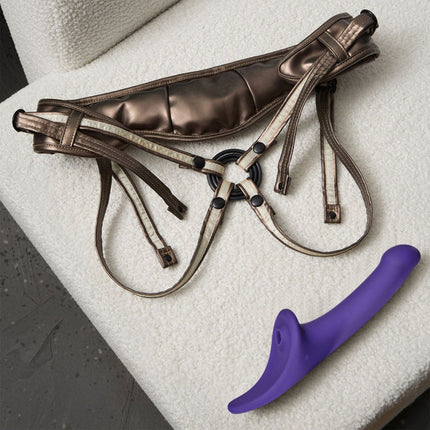 Strap-On-Me - Multi Orgasm Dildo - Strapless Strap-on met Luchtdruk Stimulatie - Paars
