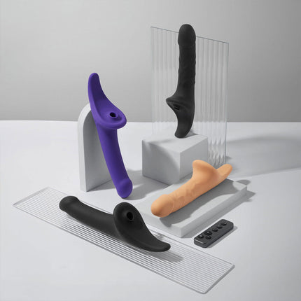 Strap-On-Me - Multi Orgasm Dildo - Strapless Strap-on met Luchtdruk Stimulatie - Paars