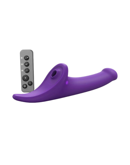 Strap-On-Me – Multi-Orgasmus-Dildo – Strapless-Strap-on mit Luftdruckstimulation – Lila