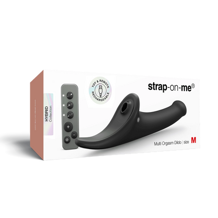 Strap-On-Me - Gode multi-orgasmique - Strap-on sans sangles avec stimulation par pression d'air - Noir