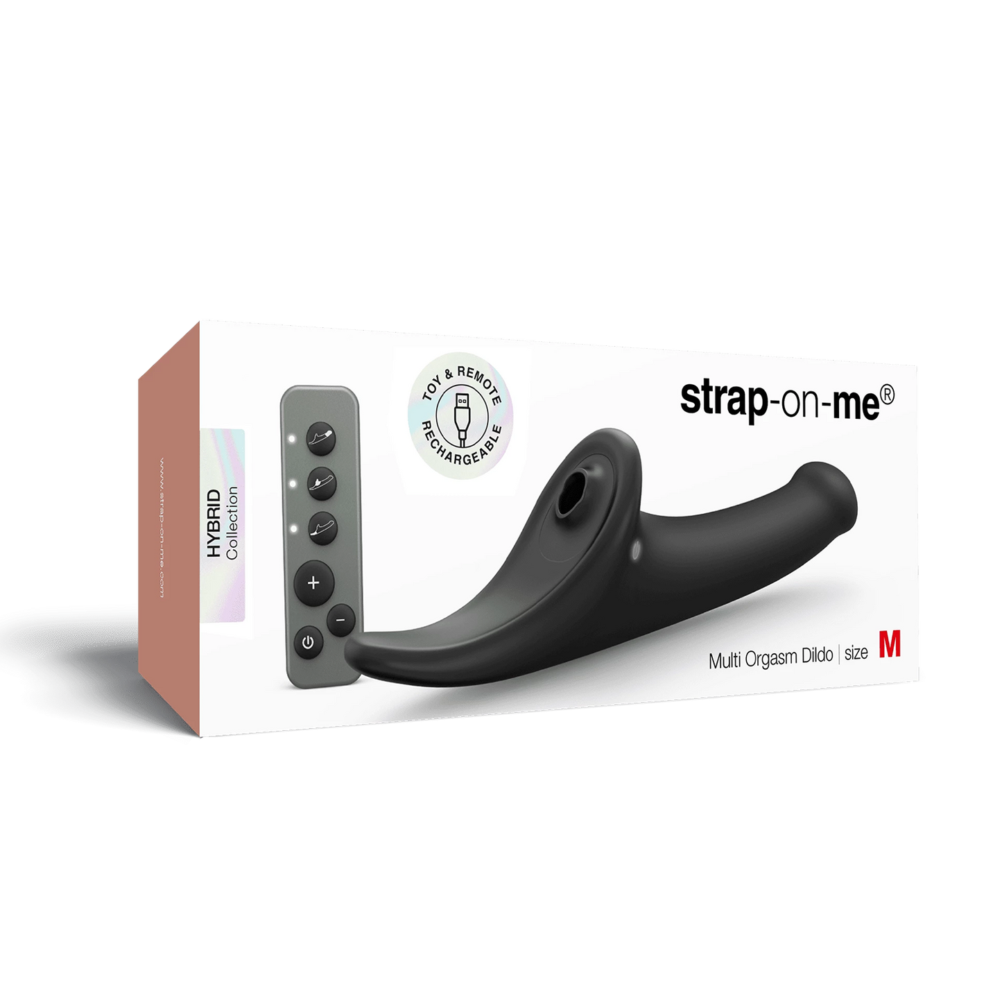 Strap-On-Me - Gode multi-orgasmique - Strap-on sans sangles avec stimulation par pression d'air - Noir