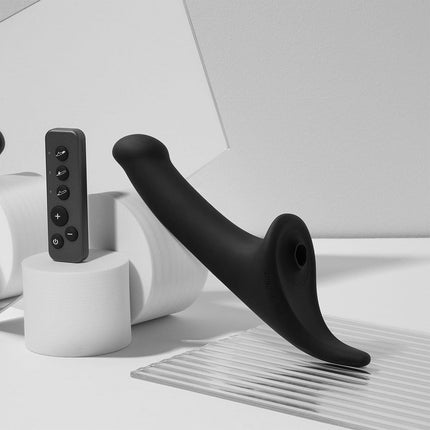 Strap-On-Me - Gode multi-orgasmique - Strap-on sans sangles avec stimulation par pression d'air - Noir