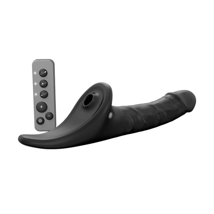 Strap-On-Me - Multi-Orgasm Realistic Dildo - Strapless Strap-On with Flapper Technology - Black
